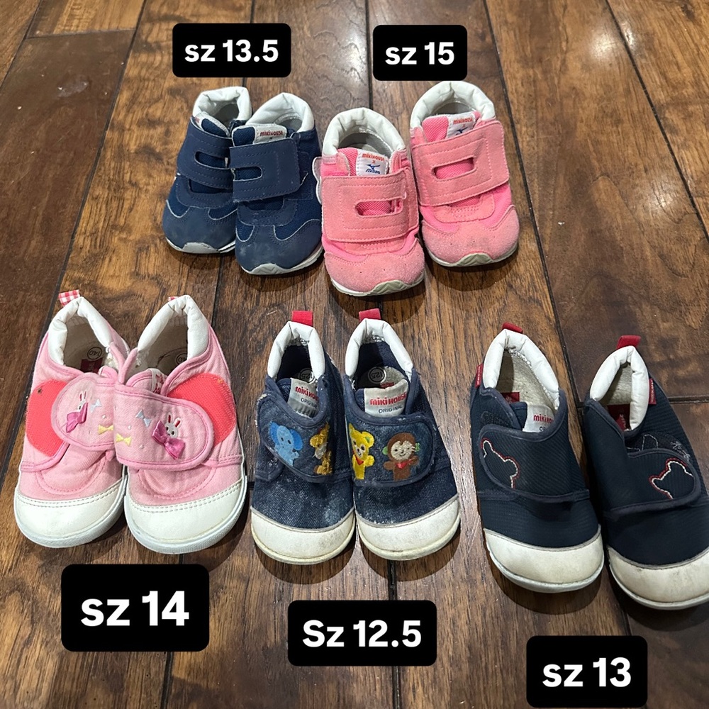 Pink and Navy Kids Sneakers